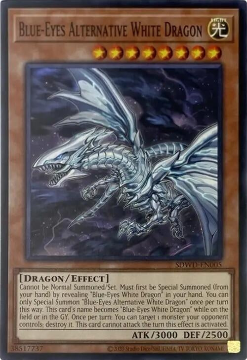 Image for Blue-Eyes Alternative White Dragon (Unlimited Misprint) (Structure Deck: Blue-Eyes White Destiny) (SDWD-EN005) - YuGiOh