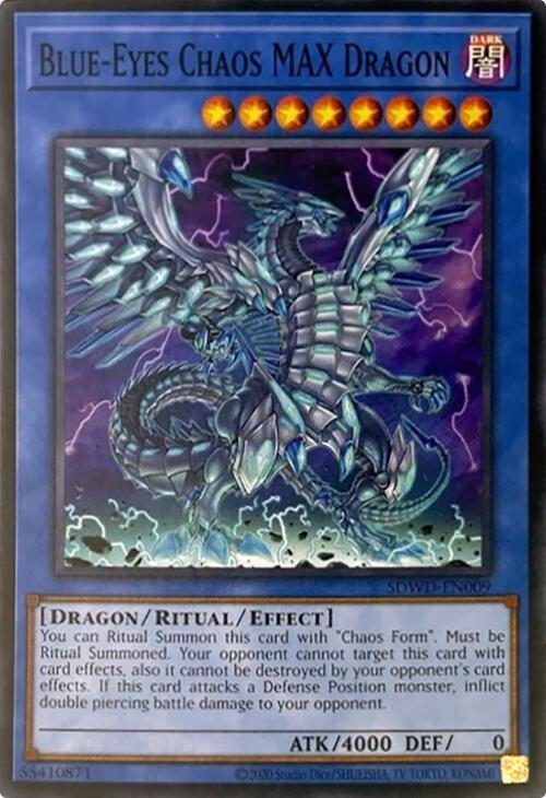 Image for Blue-Eyes Chaos MAX Dragon (Unlimited Misprint) (Structure Deck: Blue-Eyes White Destiny) (SDWD-EN009) - YuGiOh