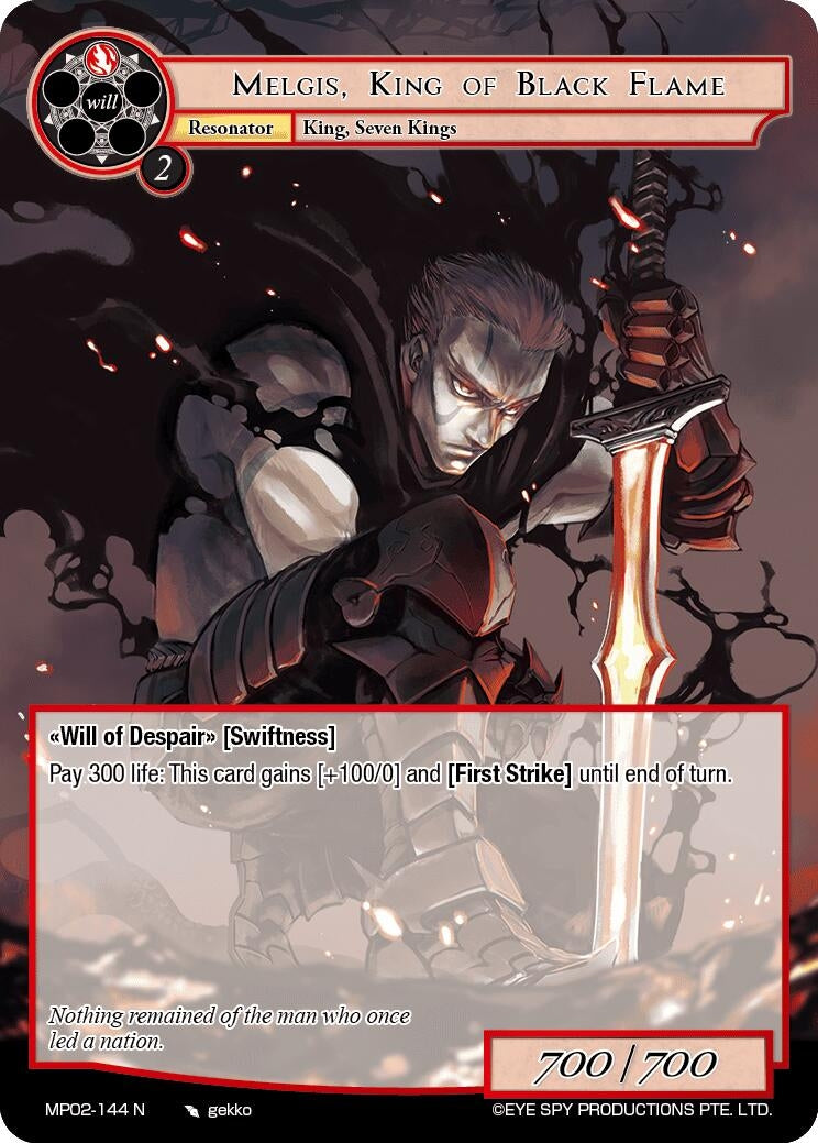 Image for Melgis, King of Black Flame (Masterpiece Collection 02 "Fates Reunited!") (MP02-144 N) - Force of Will
