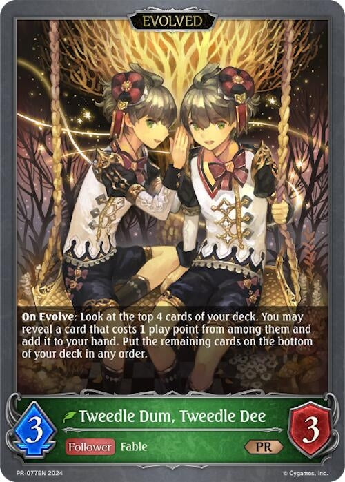 Image for Tweedle Dum, Tweedle Dee (Evolved) (Shadowverse: Evolve Promo Cards) (BP03-077EN) - Shadowverse: Evolve