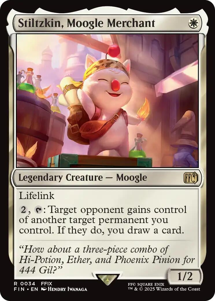 Image for Stiltzkin, Moogle Merchant (Universes Beyond: FINAL FANTASY) (34) - Magic: The Gathering