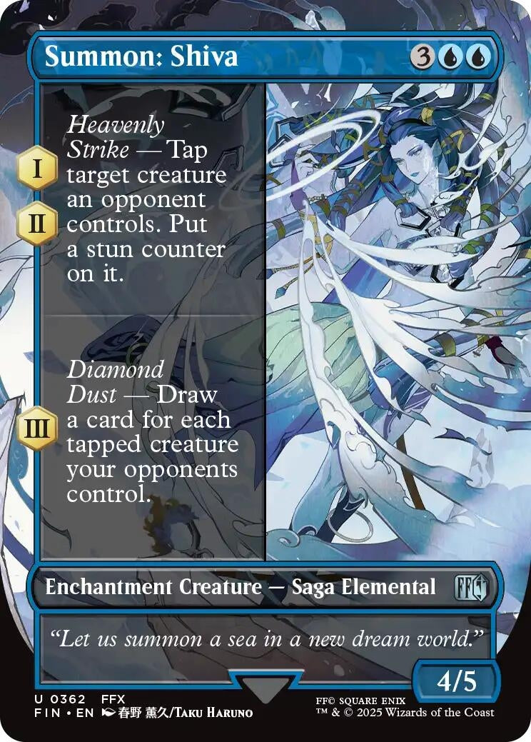 Image for Summon: Shiva (Borderless) (Universes Beyond: FINAL FANTASY) (362) - Magic: The Gathering