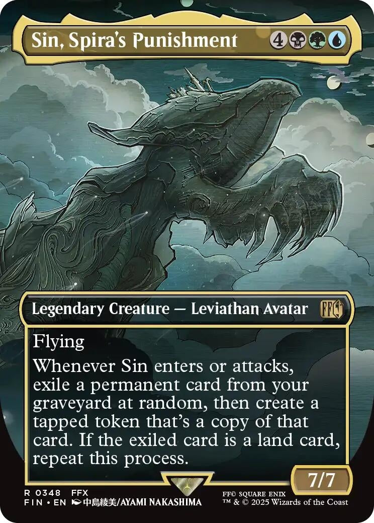 Image for Sin, Spira's Punishment (Borderless) (Universes Beyond: FINAL FANTASY) (348) - Magic: The Gathering