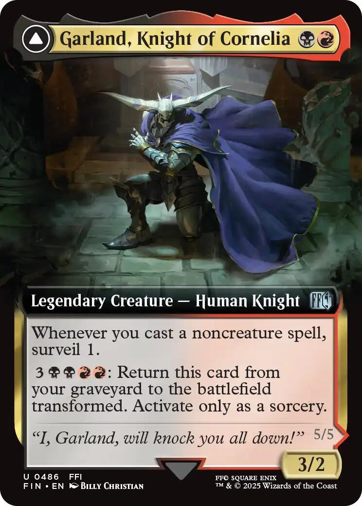 Image for Garland, Knight of Cornelia // Chaos, the Endless (Extended Art) (Universes Beyond: FINAL FANTASY) (486) - Magic: The Gathering