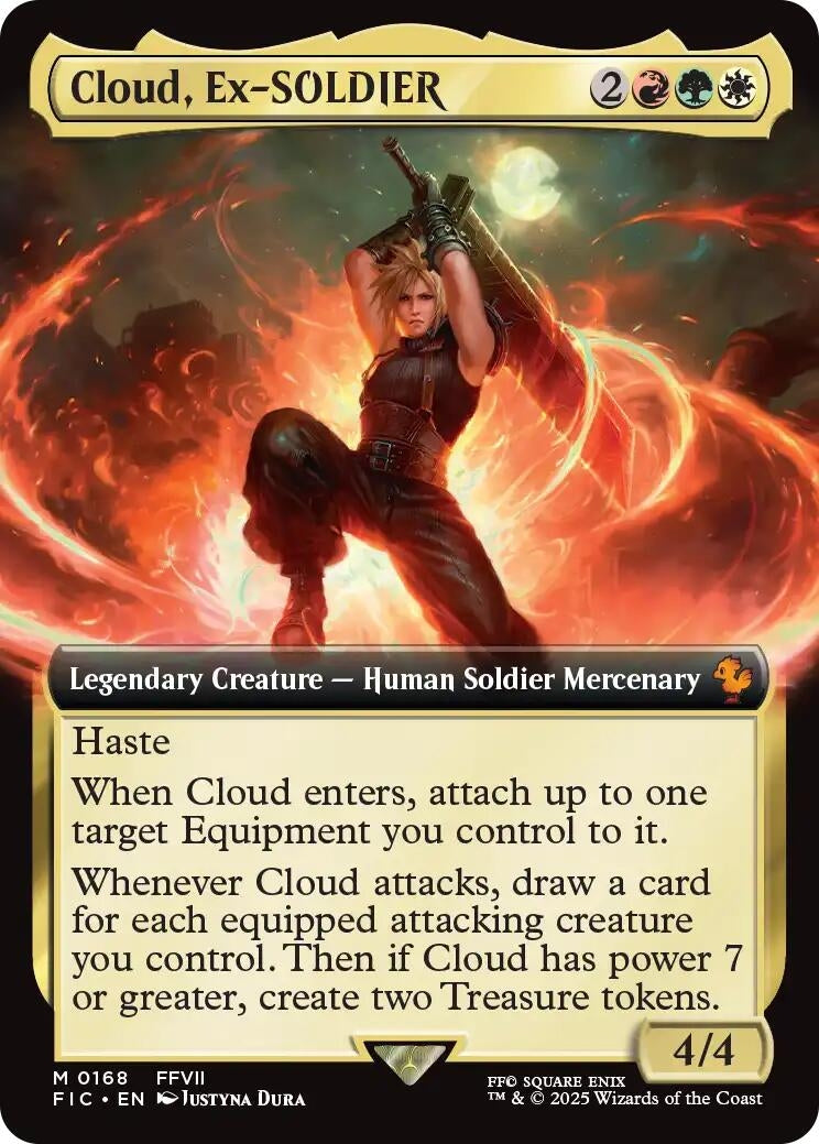Image for Cloud, Ex-SOLDIER (Extended Art) (Commander: FINAL FANTASY) (168) - Magic: The Gathering