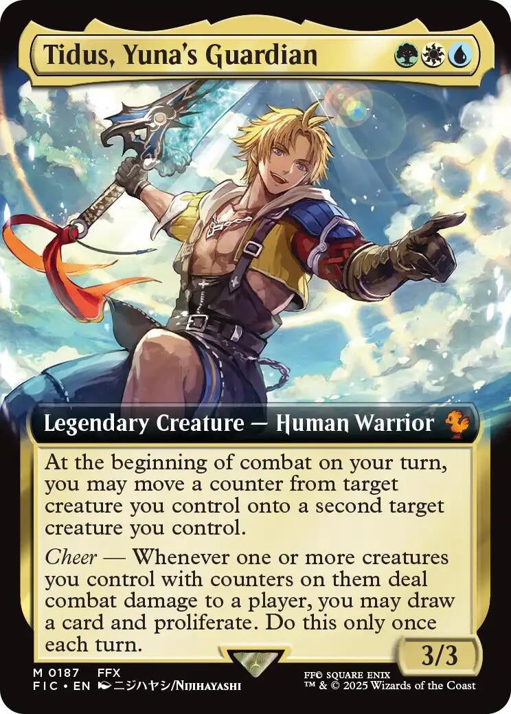 Image for Tidus, Yuna's Guardian (Extended Art) (Commander: FINAL FANTASY) (187) - Magic: The Gathering