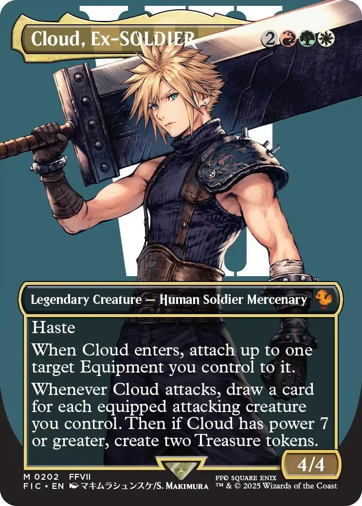Image for Cloud, Ex-SOLDIER (Borderless) (Commander: FINAL FANTASY) (202) - Magic: The Gathering