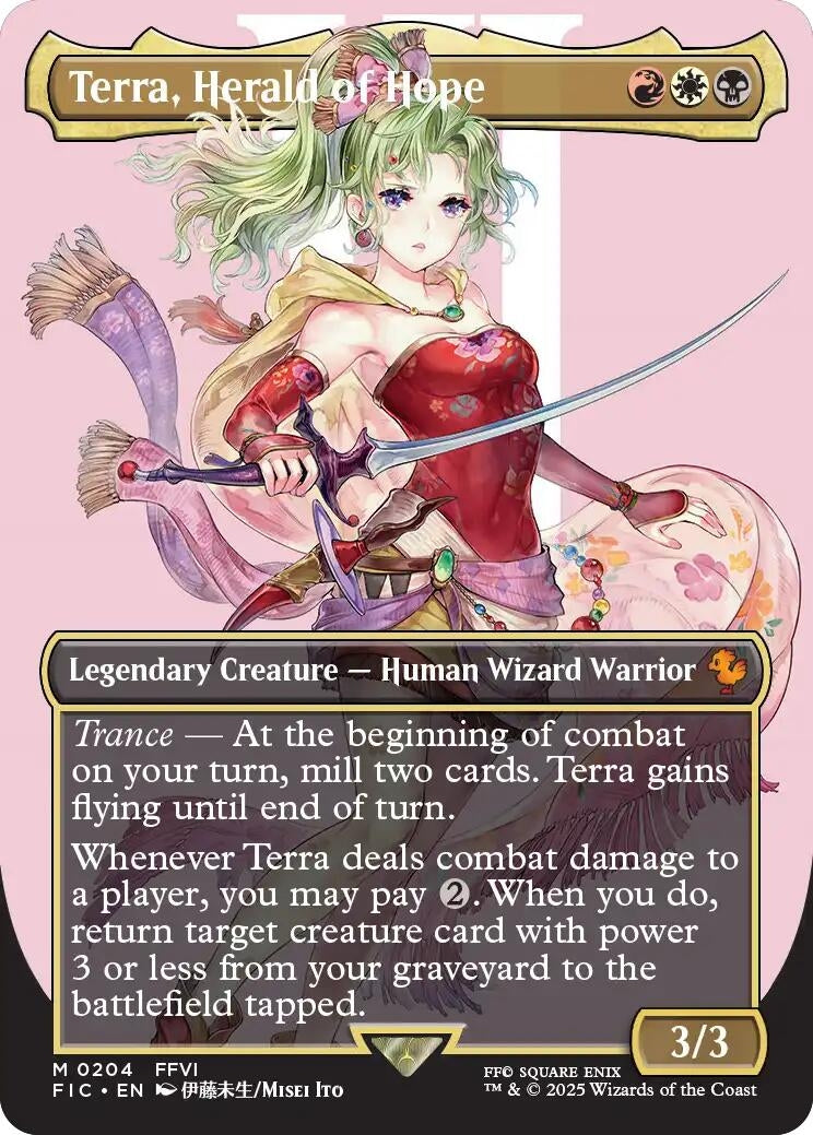 Image for Terra, Herald of Hope (Borderless) (Commander: FINAL FANTASY) (204) - Magic: The Gathering