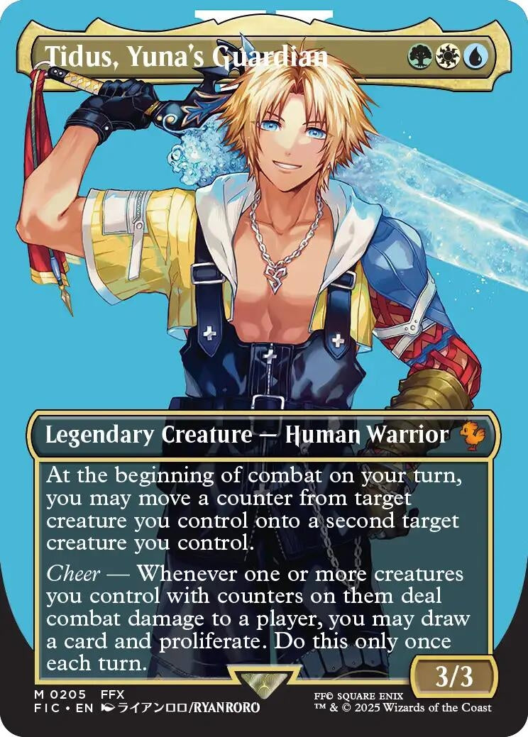 Image for Tidus, Yuna's Guardian (Borderless) (Commander: FINAL FANTASY) (205) - Magic: The Gathering