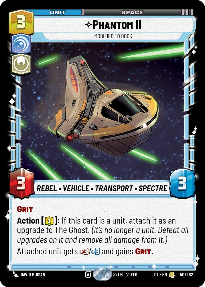 Image for Phantom II - Modified to Dock (Jump to Lightspeed) (050/262) - Star Wars: Unlimited