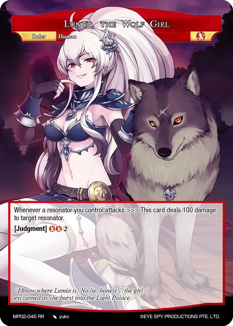 Image for Lunya, the Wolf Girl // Nyarlathotep, the True False Legend (Masterpiece Collection 02 "Fates Reunited!") (MP02-045 JR) - Force of Will