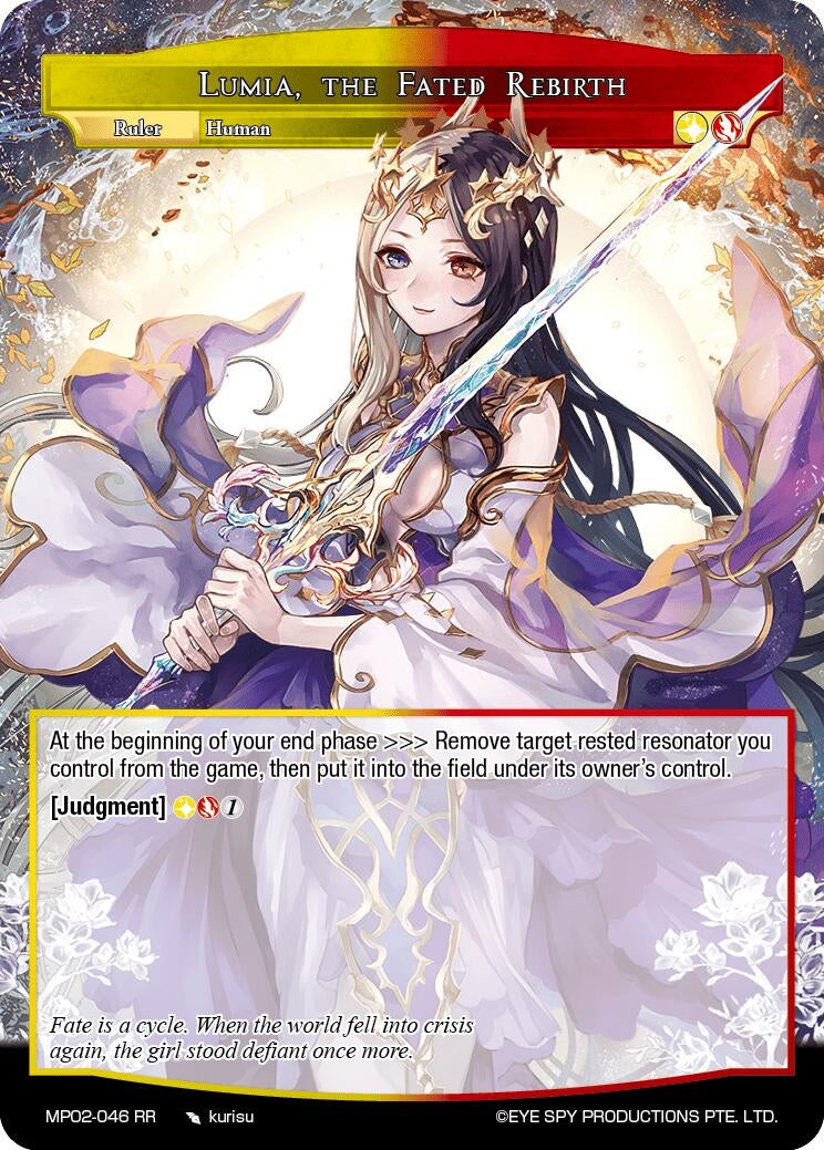 Image for Lumia, the Fated Rebirth // Lumia, Saint of the Crimson Lotus (Masterpiece Collection 02 "Fates Reunited!") (MP02-046 JR) - Force of Will