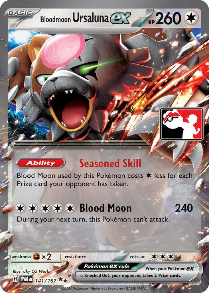 Image for Bloodmoon Ursaluna ex (Prize Pack Series Cards) (141/167) - Pokemon