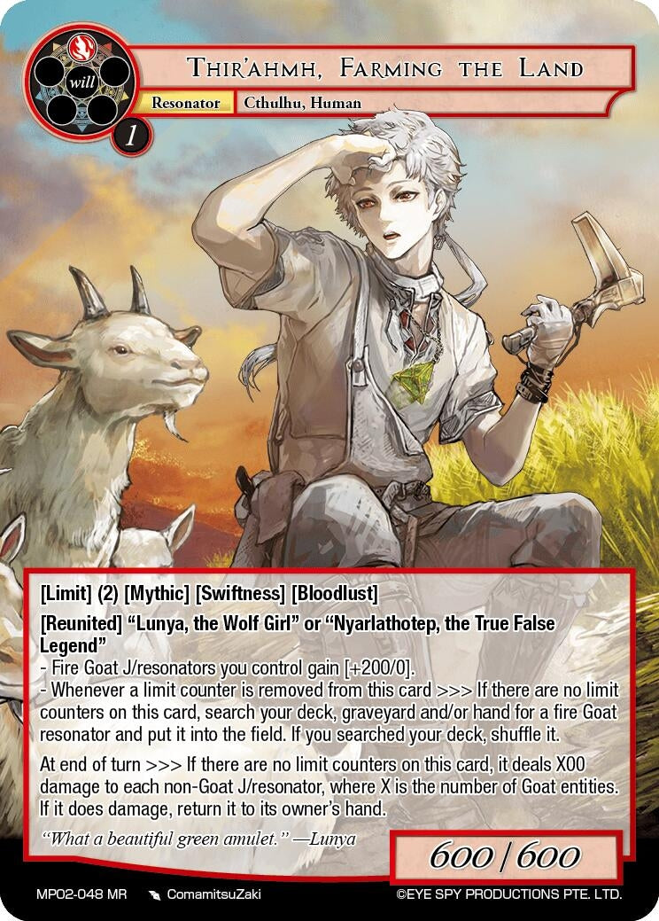 Image for Thir'ahmh, Farming the Land (Masterpiece Collection 02 "Fates Reunited!") (MP02-048 MR) - Force of Will