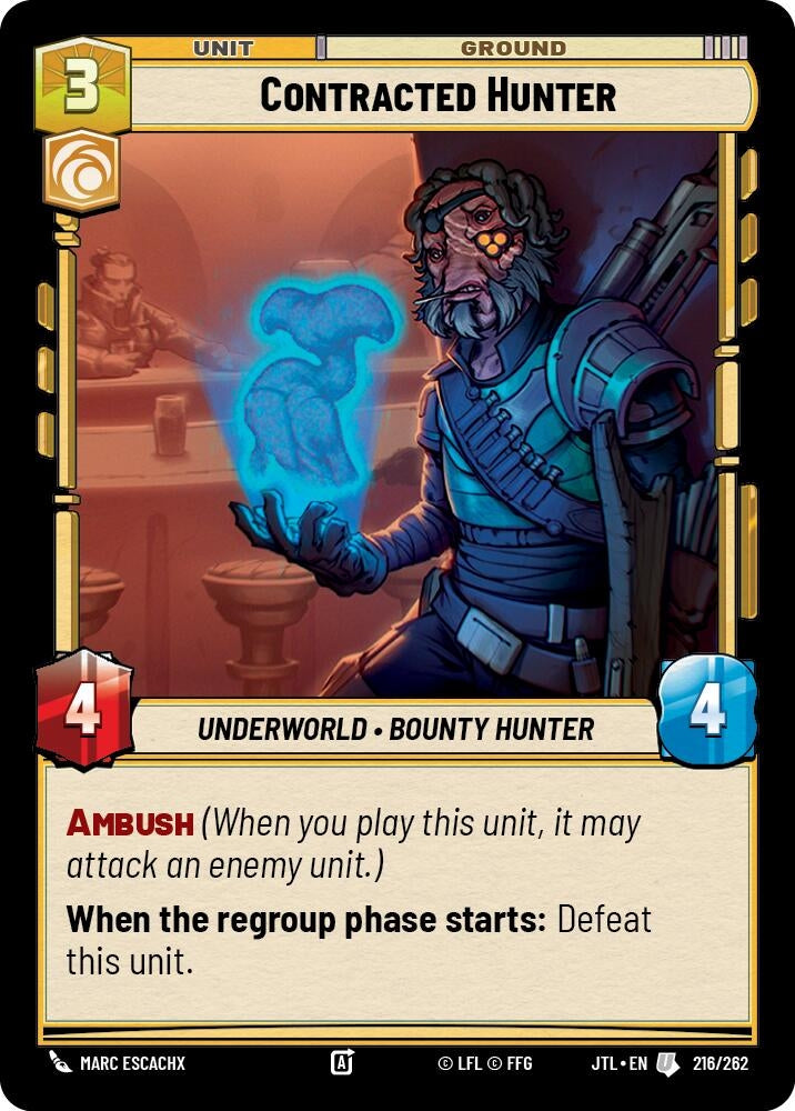 Image for Contracted Hunter (Jump to Lightspeed) (216/262) - Star Wars: Unlimited