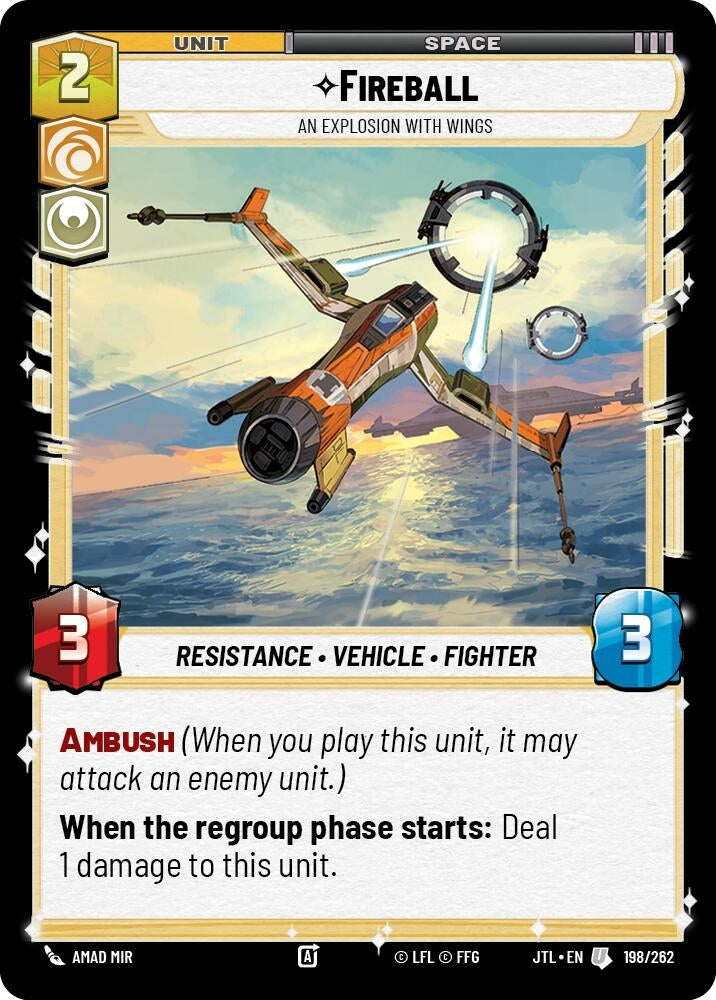 Image for Fireball - An Explosion With Wings (Jump to Lightspeed) (198/262) - Star Wars: Unlimited