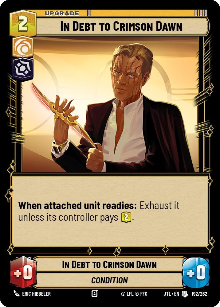 Image for In Debt to Crimson Dawn (Jump to Lightspeed) (192/262) - Star Wars: Unlimited