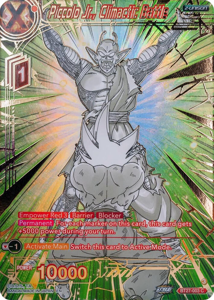 Image for Piccolo Jr., Climactic Battle (Gold-Stamped) (History of Z) (BT27-003) - Dragon Ball Super: Masters