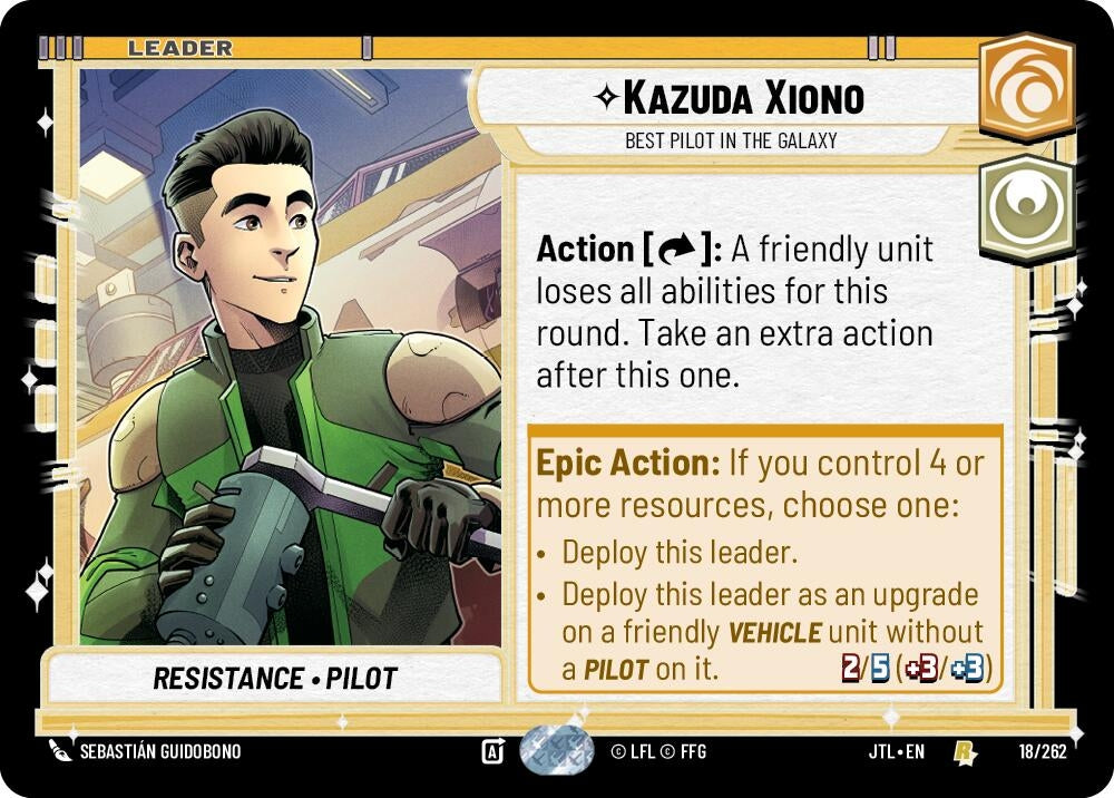 Image for Kazuda Xiono - Best Pilot in the Galaxy (Jump to Lightspeed) (018/262) - Star Wars: Unlimited