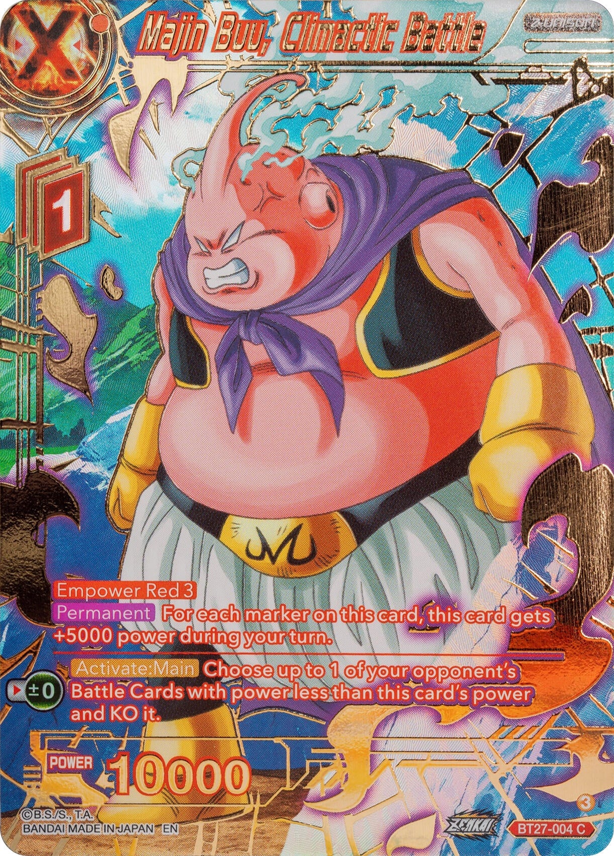 Image for Majin Buu, Climactic Battle (Gold-Stamped) (History of Z) (BT27-004) - Dragon Ball Super: Masters