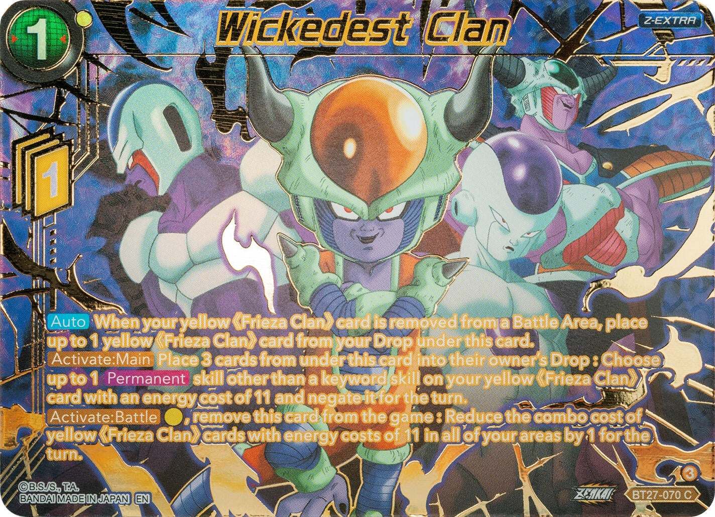 Image for Wickedest Clan (Gold-Stamped) (History of Z) (BT27-070) - Dragon Ball Super: Masters