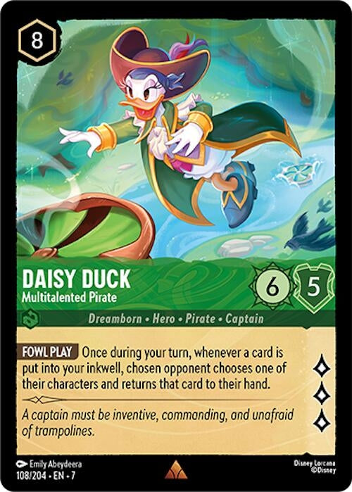Image for Daisy Duck - Multitalented Pirate (Archazia's Island) (108/204) - Disney Lorcana