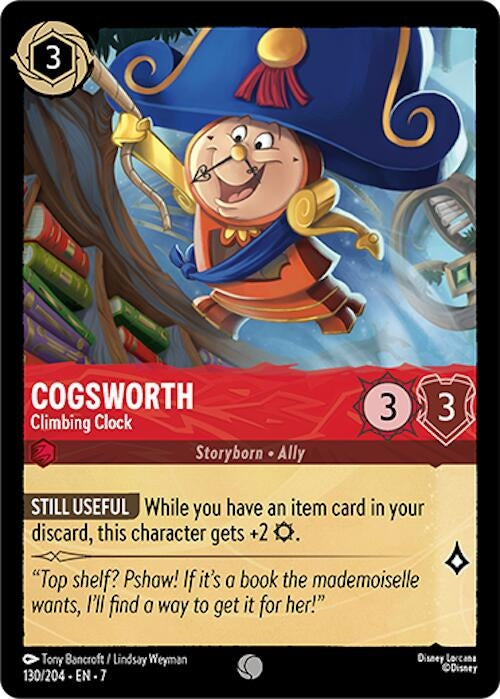 Image for Cogsworth - Climbing Clock (Archazia's Island) (130/204) - Disney Lorcana