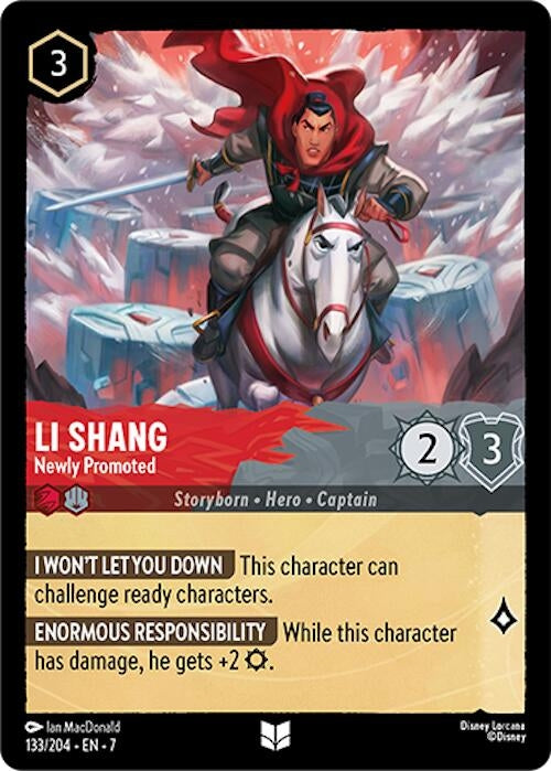 Image for Li Shang - Newly Promoted (Archazia's Island) (133/204) - Disney Lorcana