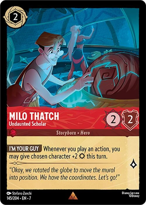 Image for Milo Thatch - Undaunted Scholar (Archazia's Island) (145/204) - Disney Lorcana