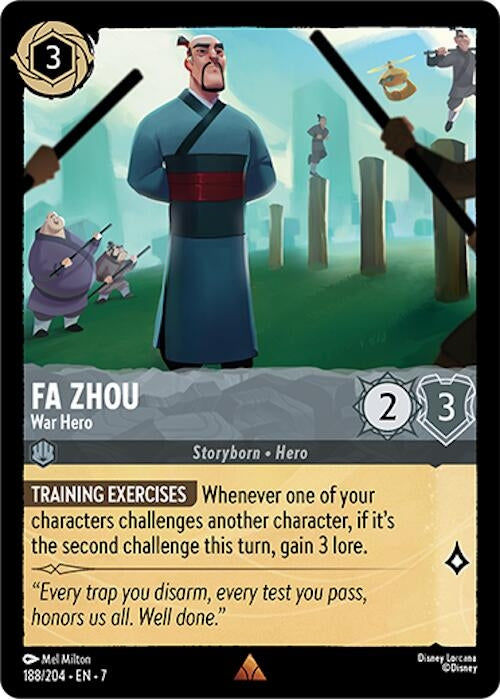 Image for Fa Zhou - War Hero (Archazia's Island) (188/204) - Disney Lorcana