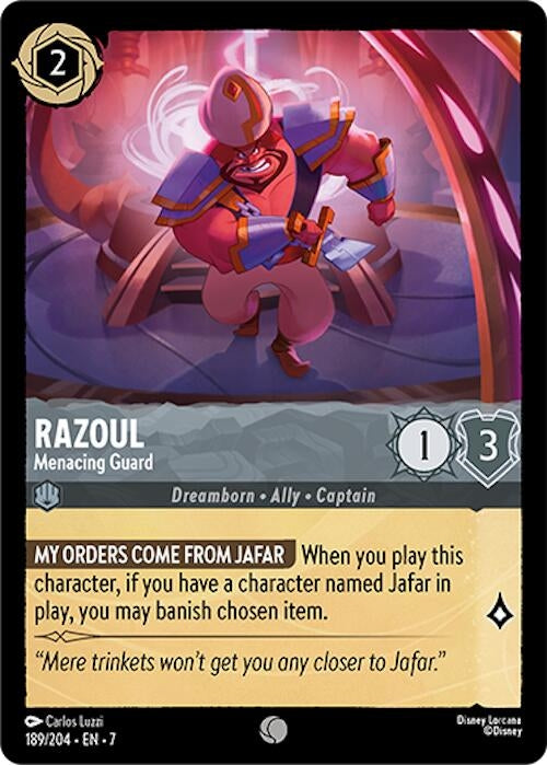 Image for Razoul - Menacing Guard (Archazia's Island) (189/204) - Disney Lorcana