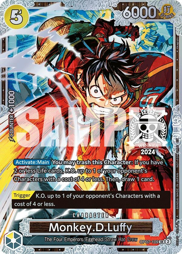 Image for Monkey.D.Luffy (Championship 2024 World Final 2nd Place) (One Piece Promotion Cards) (OP07-109) - One Piece Card Game