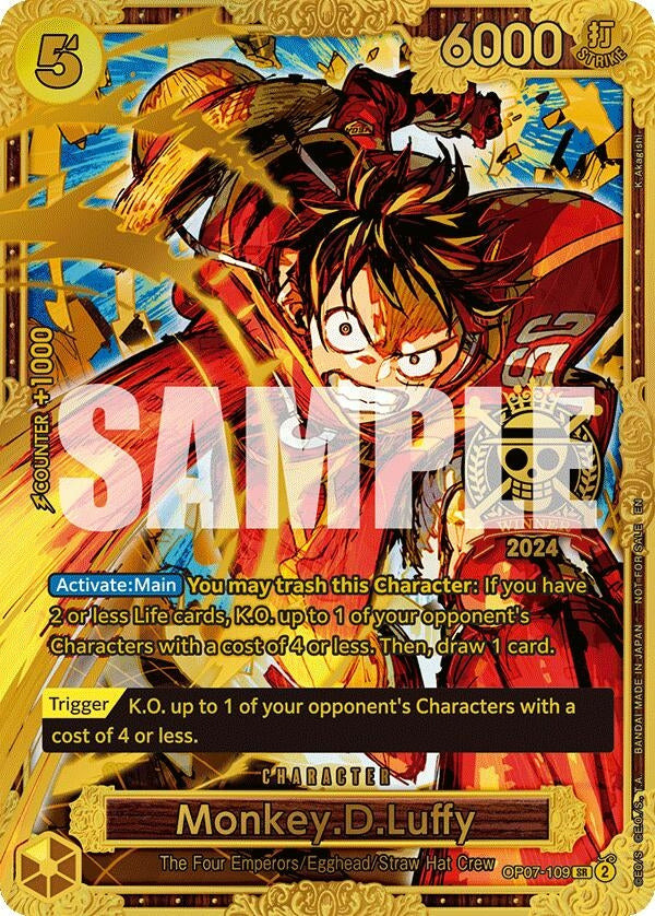 Image for Monkey.D.Luffy (Championship 2024 World Final 1st Place) (One Piece Promotion Cards) (OP07-109) - One Piece Card Game