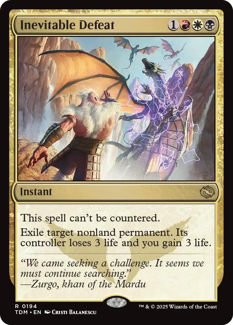 Image for Inevitable Defeat (Tarkir: Dragonstorm) (194) - Magic: The Gathering