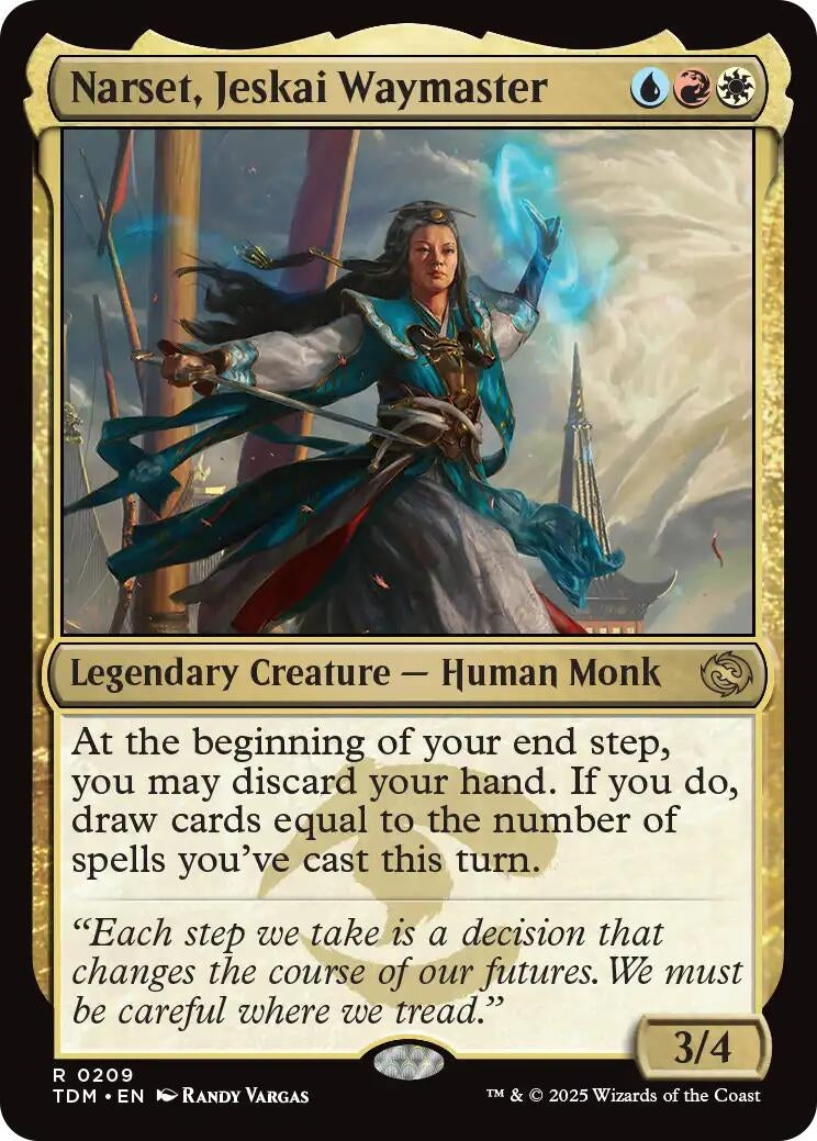 Image for Narset, Jeskai Waymaster (Tarkir: Dragonstorm) (209) - Magic: The Gathering