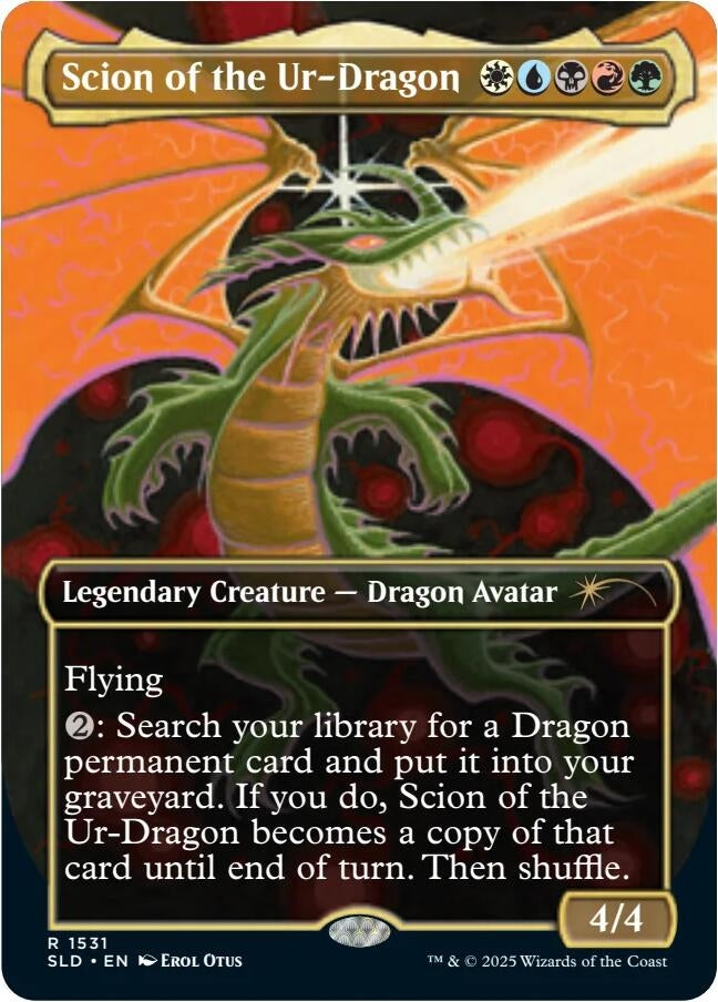 Image for Scion of the Ur-Dragon (Rainbow Foil) (Secret Lair Drop Series) (1531) - Magic: The Gathering
