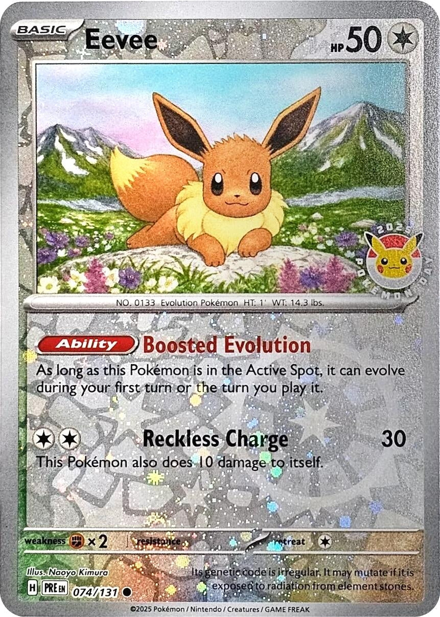 Image for Eevee - 074/131 (Pokemon Day 2025) (Reverse Cosmos Holo) (Miscellaneous Cards & Products) (074/131) - Pokemon