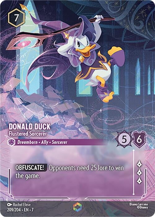 Image for Donald Duck - Flustered Sorcerer (Enchanted) (Archazia's Island) (209/204) - Disney Lorcana