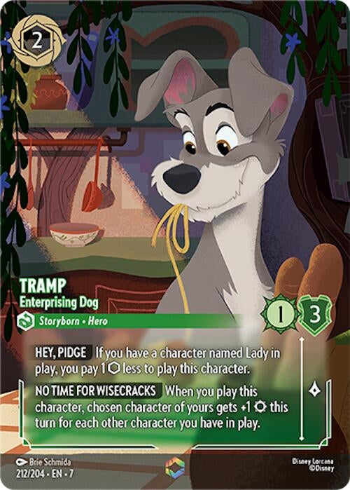 Image for Tramp - Enterprising Dog (Enchanted) (Archazia's Island) (212/204) - Disney Lorcana