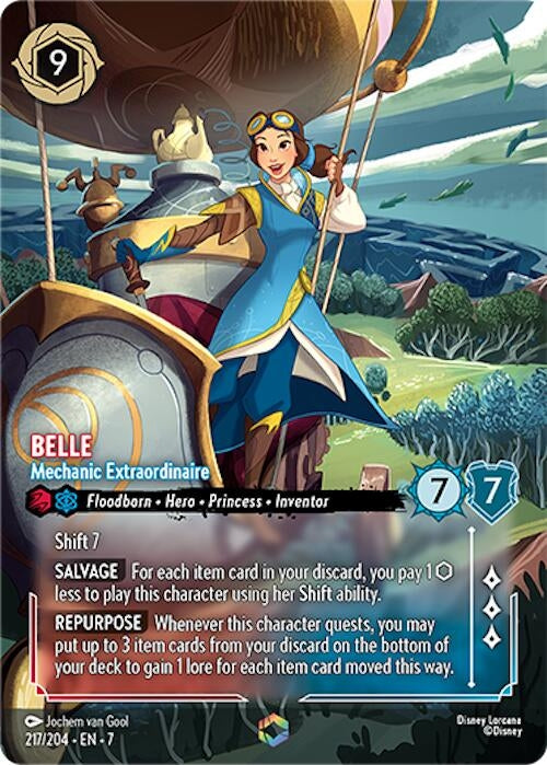 Image for Belle - Mechanic Extraordinaire (Enchanted) (Archazia's Island) (217/204) - Disney Lorcana