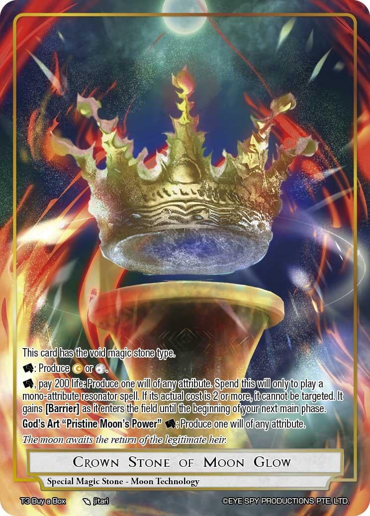 Image for Crown Stone of Moon Glow (Promo Cards) (T3 Buy a Box) - Force of Will