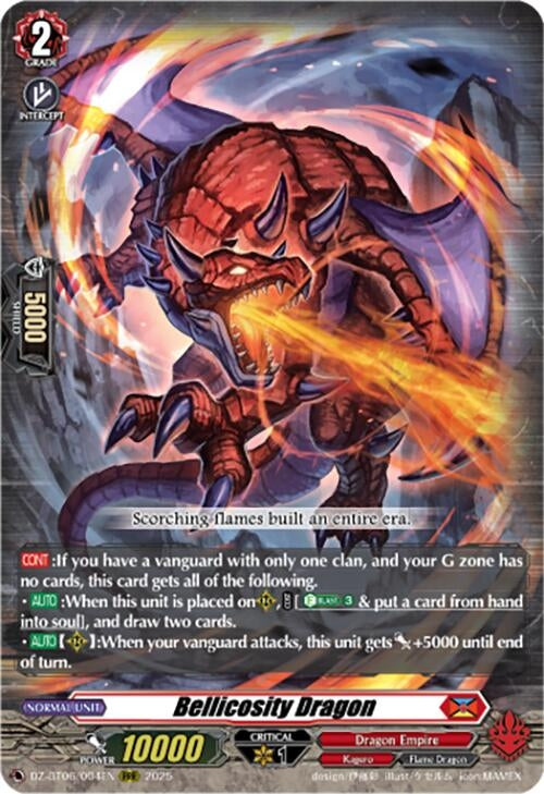 Image for Bellicosity Dragon (DZ-BT06: Generation Dragenesis) (DZ-BT06/004EN) - Cardfight Vanguard