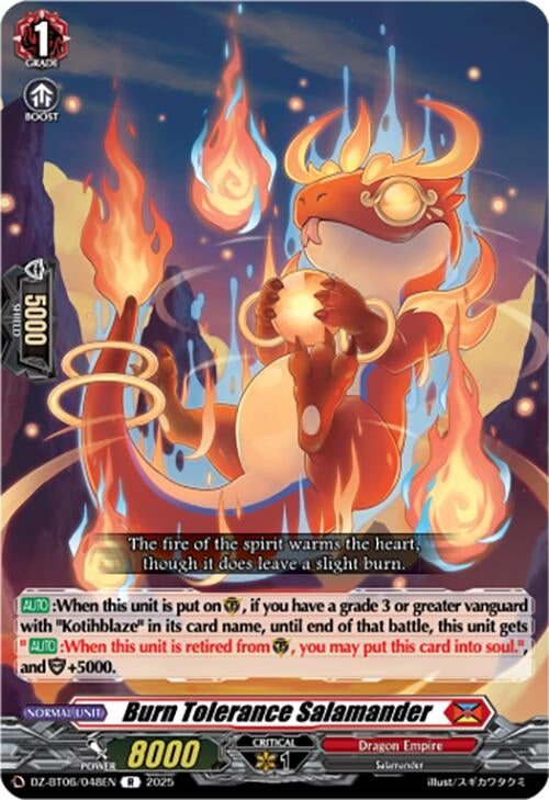 Image for Burn Tolerance Salamander (DZ-BT06: Generation Dragenesis) (DZ-BT06/048EN) - Cardfight Vanguard
