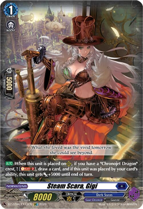 Image for Steam Scara, Gigi (EXC) (DZ-BT06: Generation Dragenesis) (DZ-BT06/EX13EN) - Cardfight Vanguard