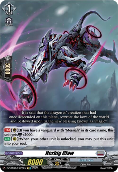 Image for Herbig Claw (EXC) (DZ-BT06: Generation Dragenesis) (DZ-BT06/EX25EN) - Cardfight Vanguard