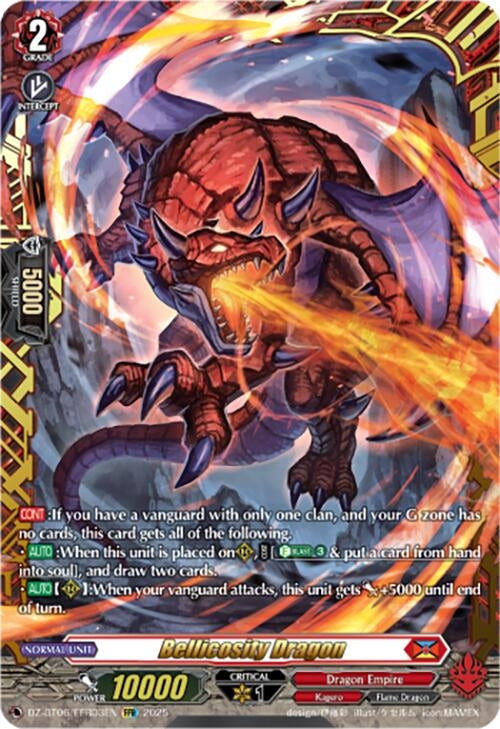 Image for Bellicosity Dragon (FFR) (DZ-BT06: Generation Dragenesis) (DZ-BT06/FFR03EN) - Cardfight Vanguard