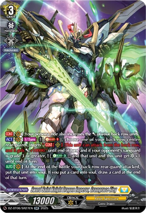 Image for Sword Saint Knight Dragon Emperor, Gramgrace Sieg (SR) (DZ-BT06: Generation Dragenesis) (DZ-BT06/SR27EN) - Cardfight Vanguard