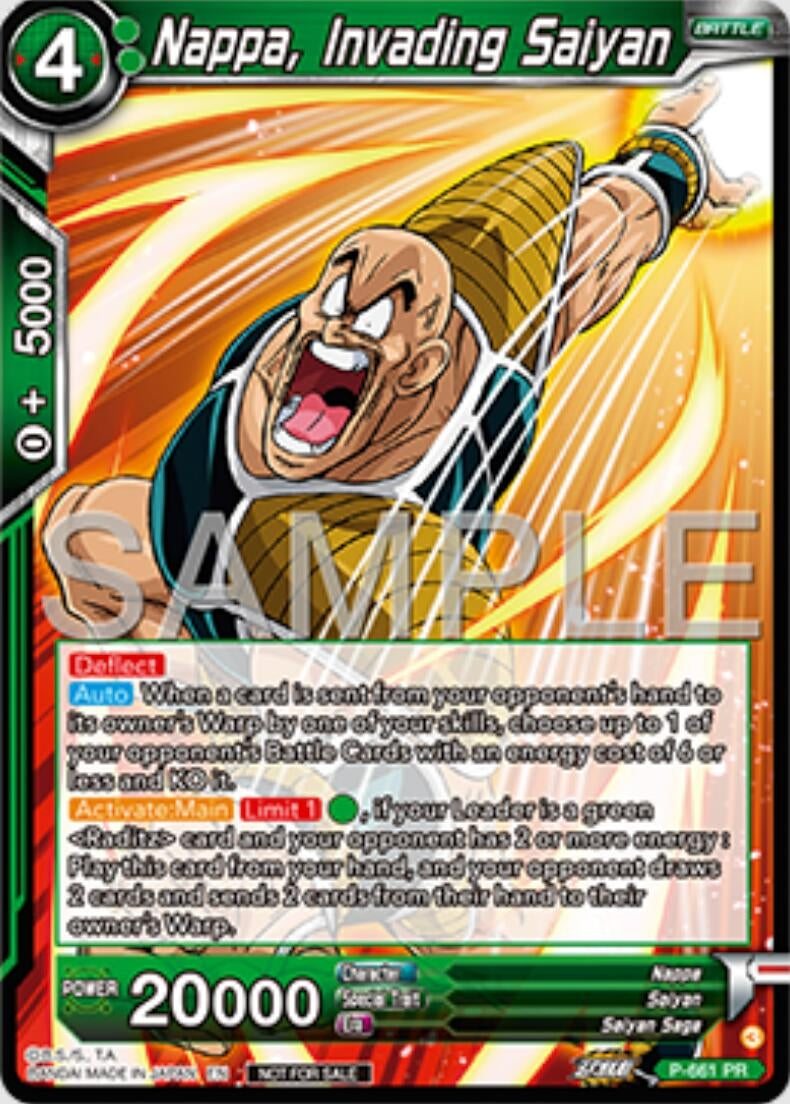 Image for Nappa, Invading Saiyan (Deluxe Pack 2025 Vol.1) (Promotion Cards) (P-661) - Dragon Ball Super: Masters