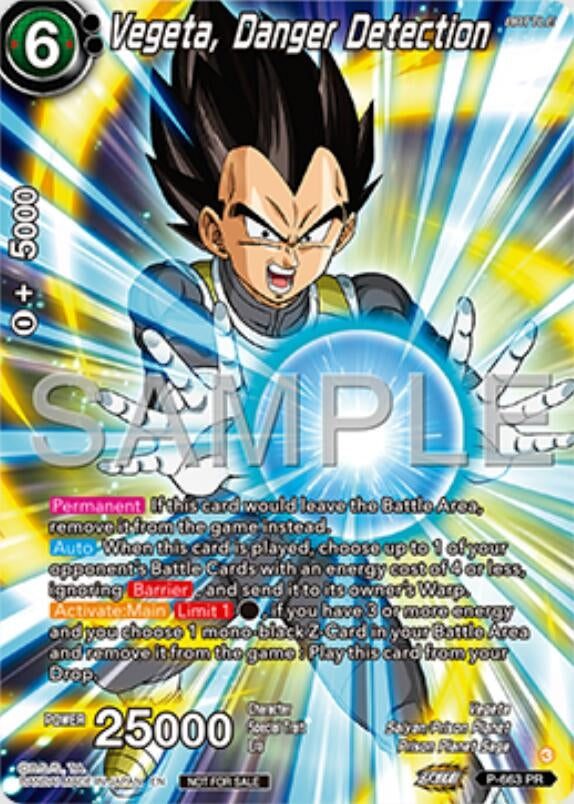 Image for Vegeta, Danger Detection (Alternate Art) (Deluxe Pack 2025 Vol.1) (Promotion Cards) (P-663) - Dragon Ball Super: Masters