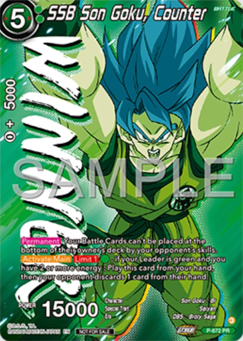 Image for SSB Son Goku, Counter (Zenkai Series Tournament Pack Vol.11) (Winner) (Tournament Promotion Cards) (P-672) - Dragon Ball Super: Masters
